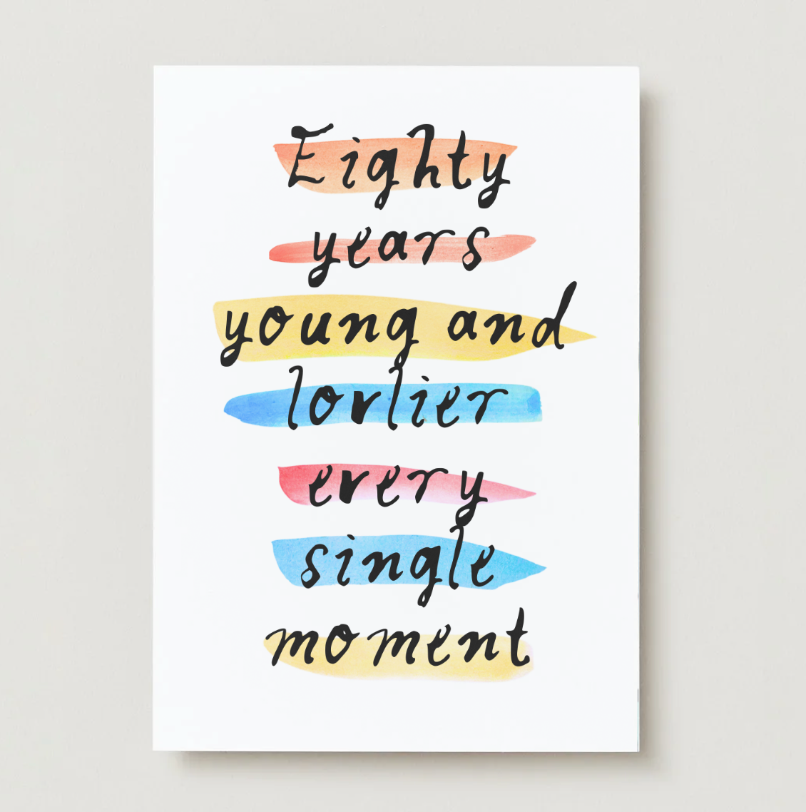 'Eighty Years Young' 80th Card