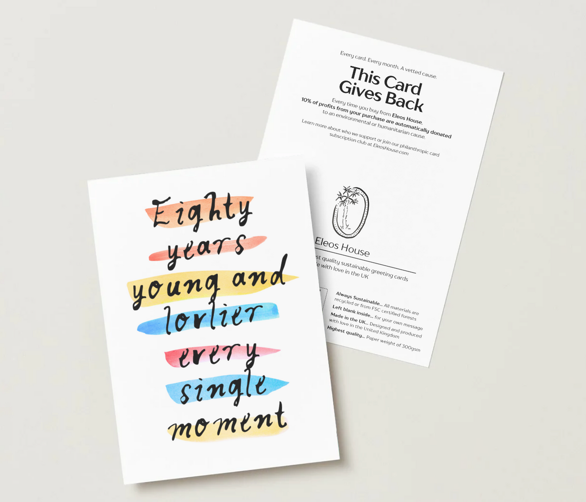 'Eighty Years Young' 80th Card