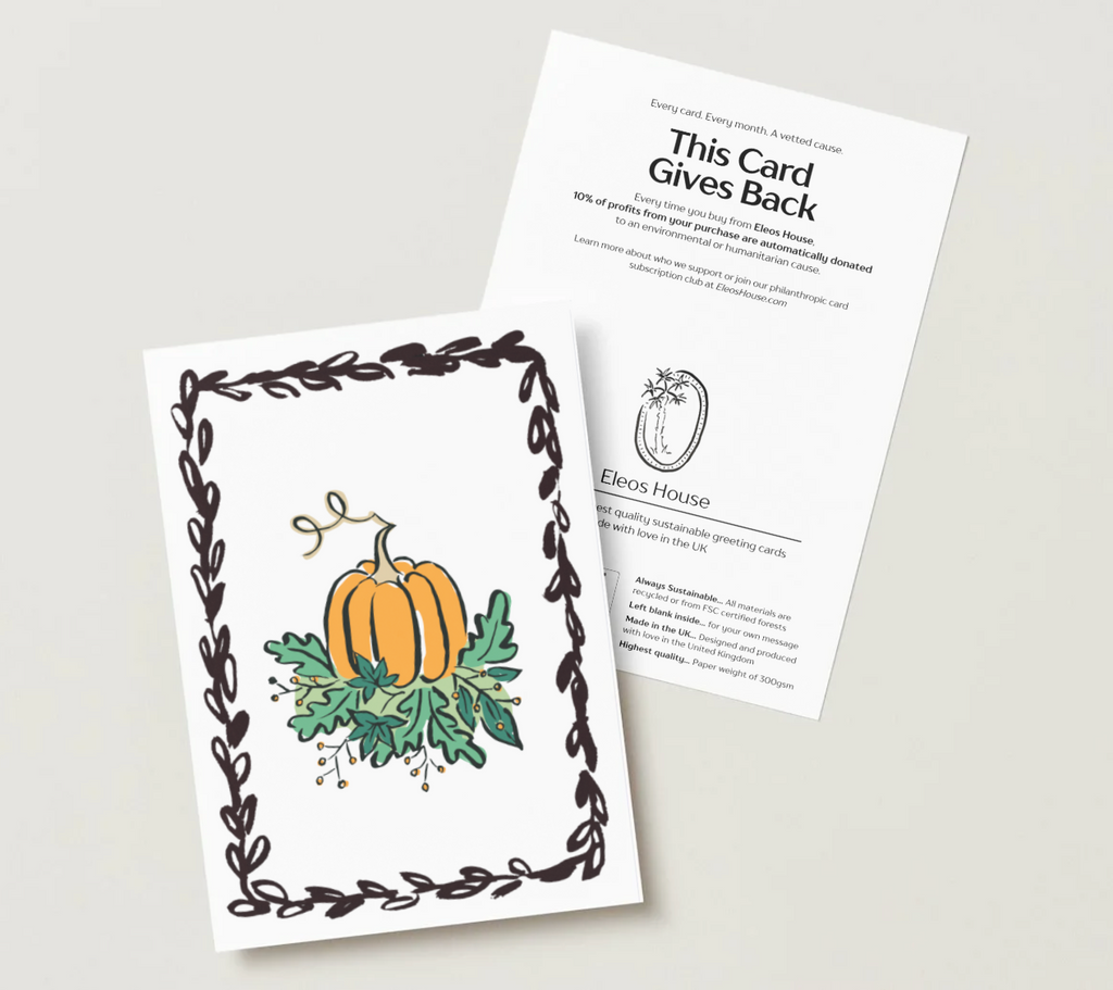 Pumpkin Card – Autumn Illustrated Blank Card
