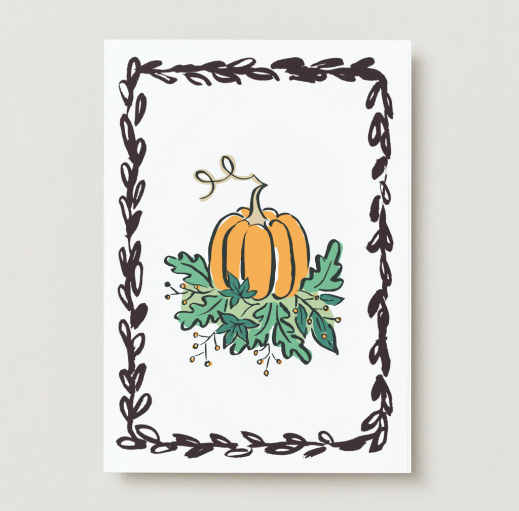 Pumpkin Card – Autumn Illustrated Blank Card