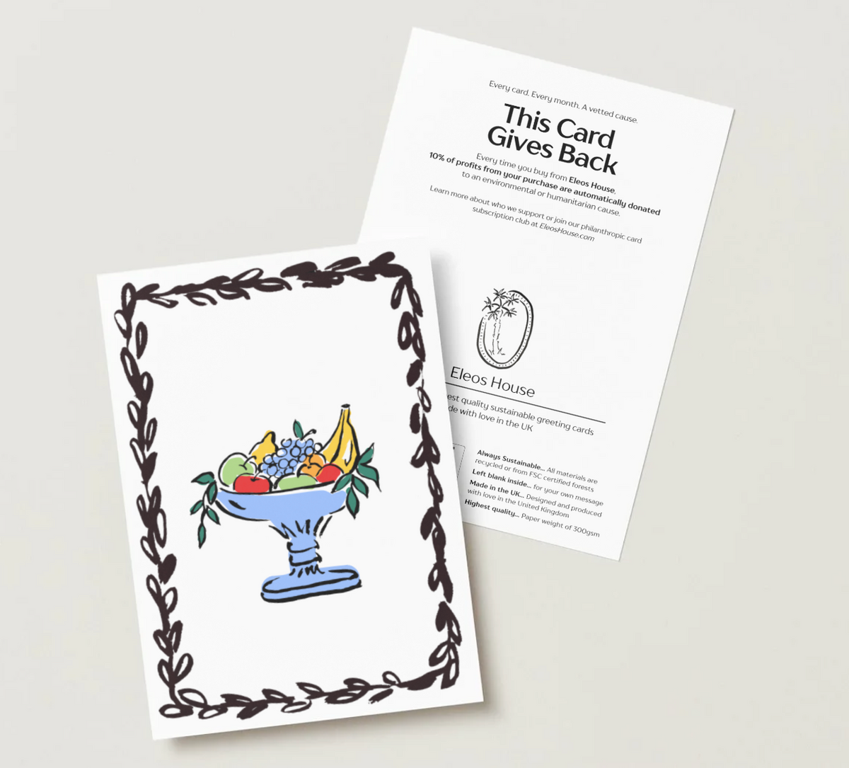 Fruit Bowl Card – Illustrated Blank Card for Any Occasion
