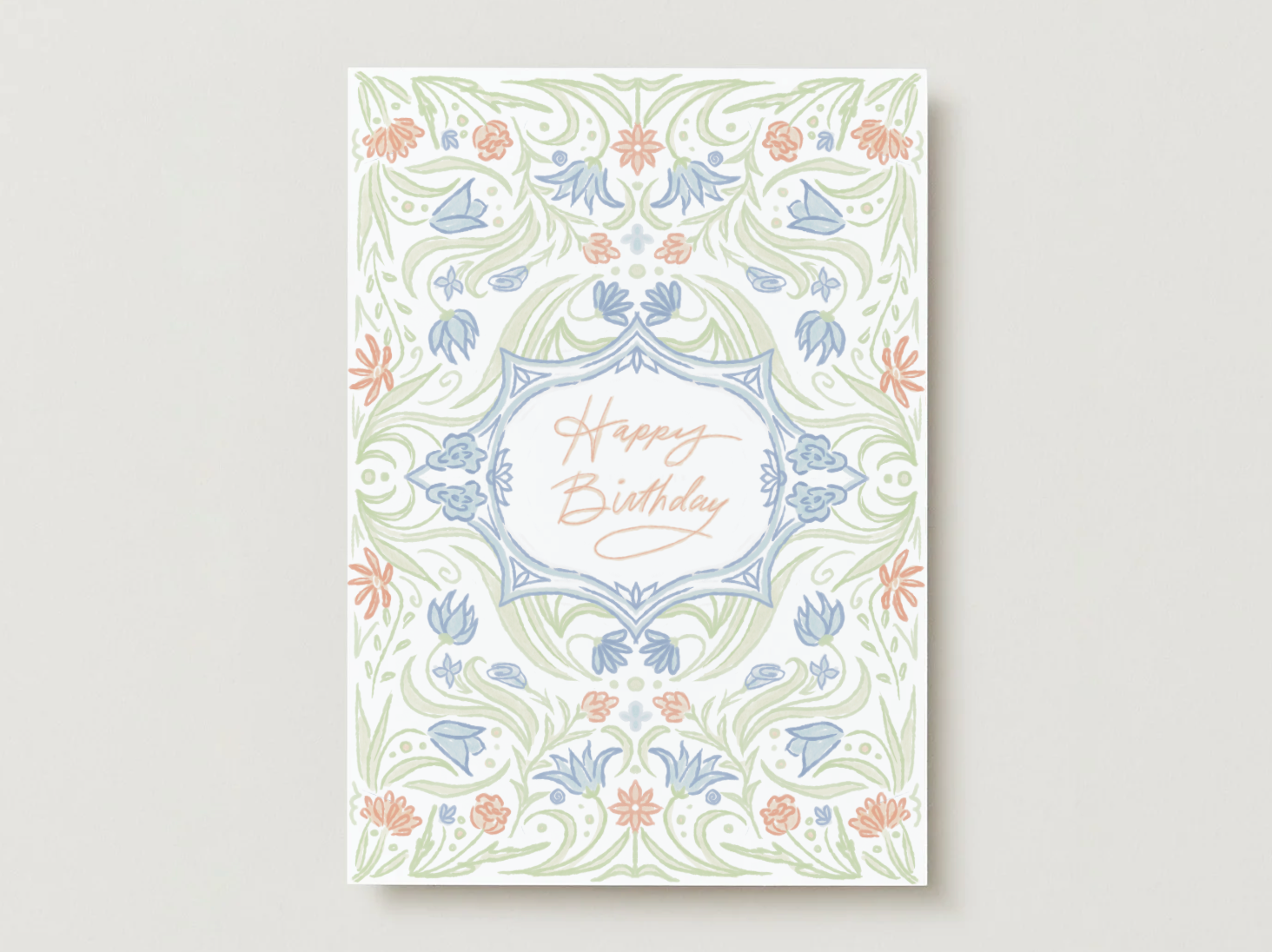 Ornate Floral Birthday Card