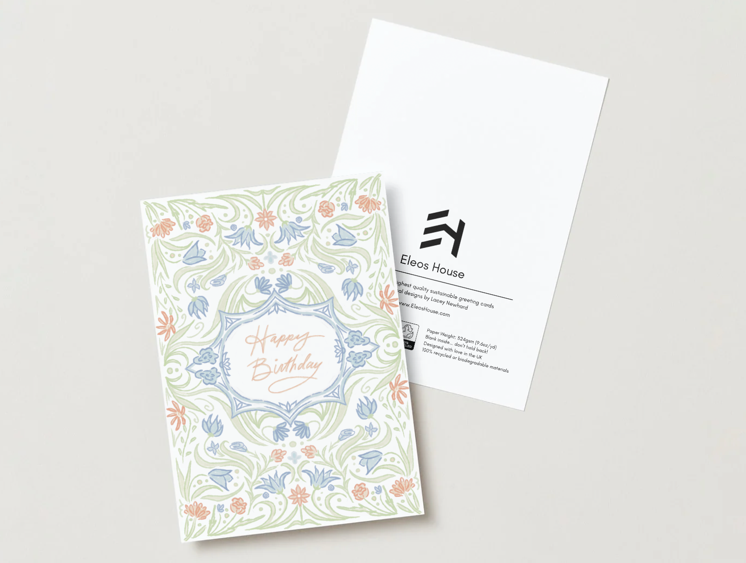 Ornate Floral Birthday Card