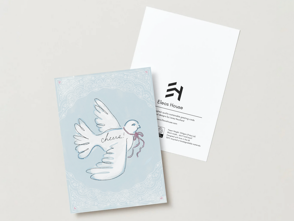 'Cheers' Dove Greeting Card