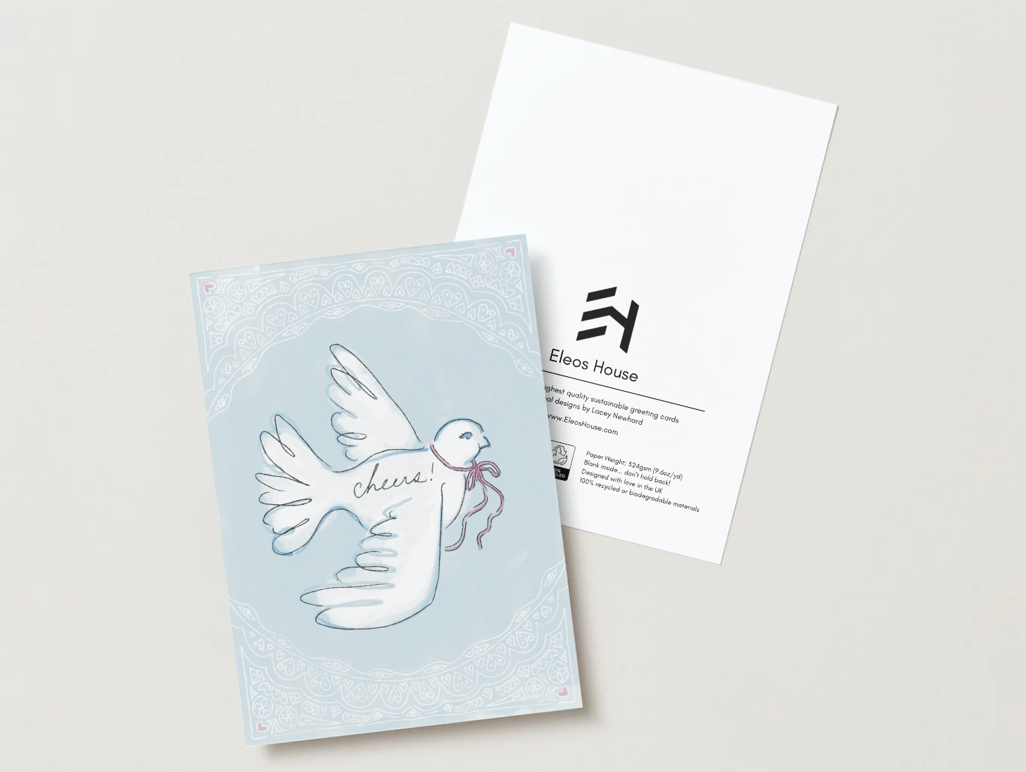'Cheers' Dove Greeting Card