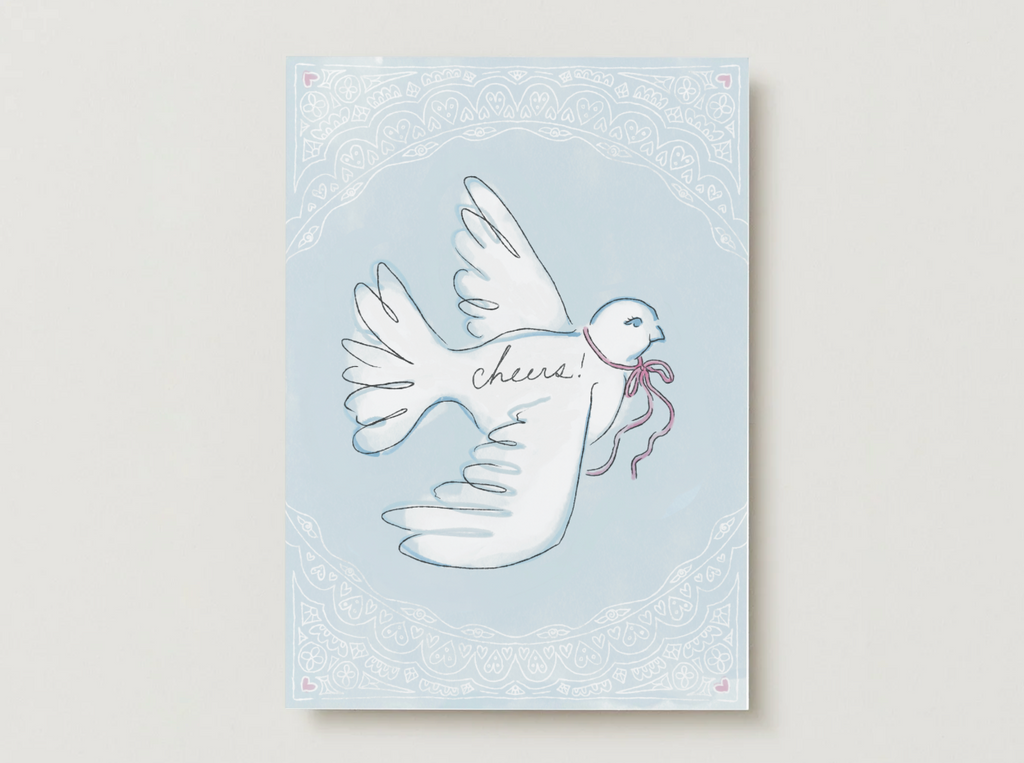 'Cheers' Dove Greeting Card