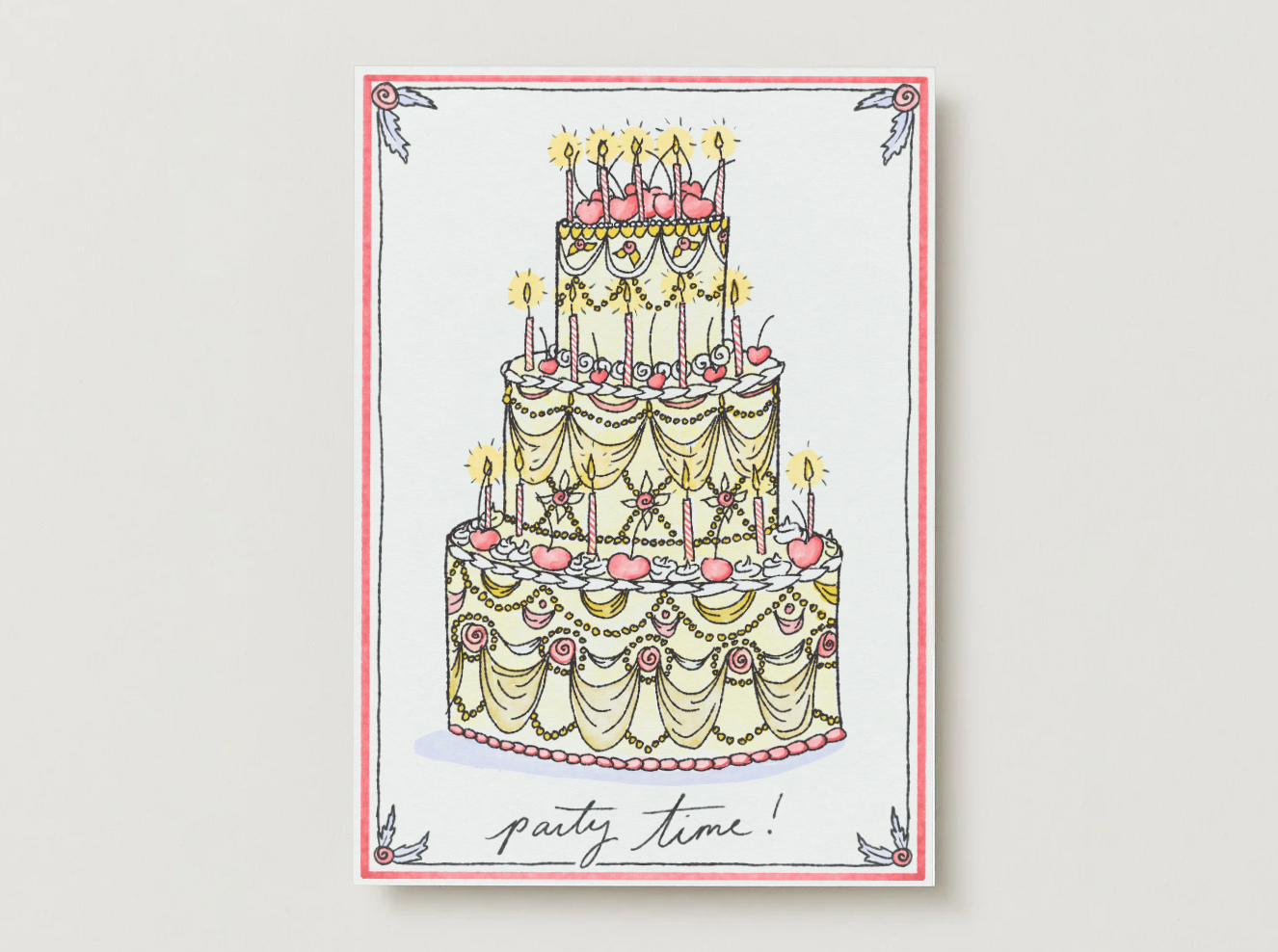 'Party Time!' Birthday Cake Card