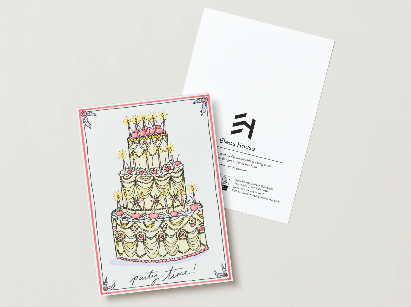 'Party Time!' Birthday Cake Card
