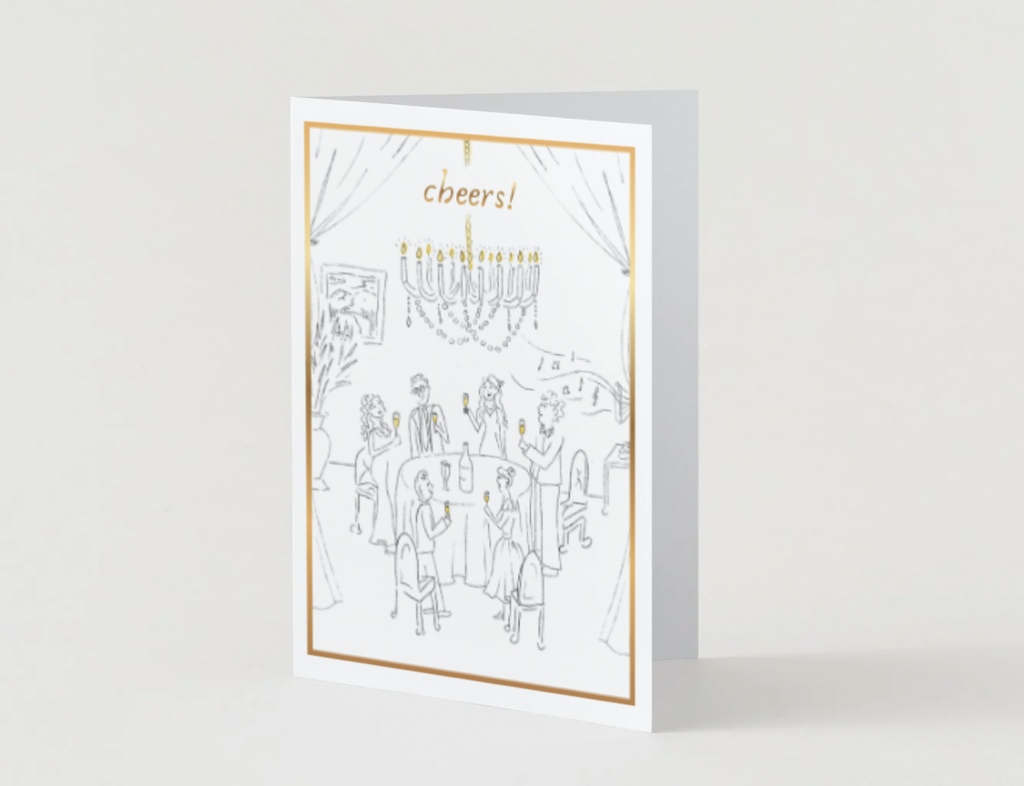 'Cheers' Gold Foil Celebration Card