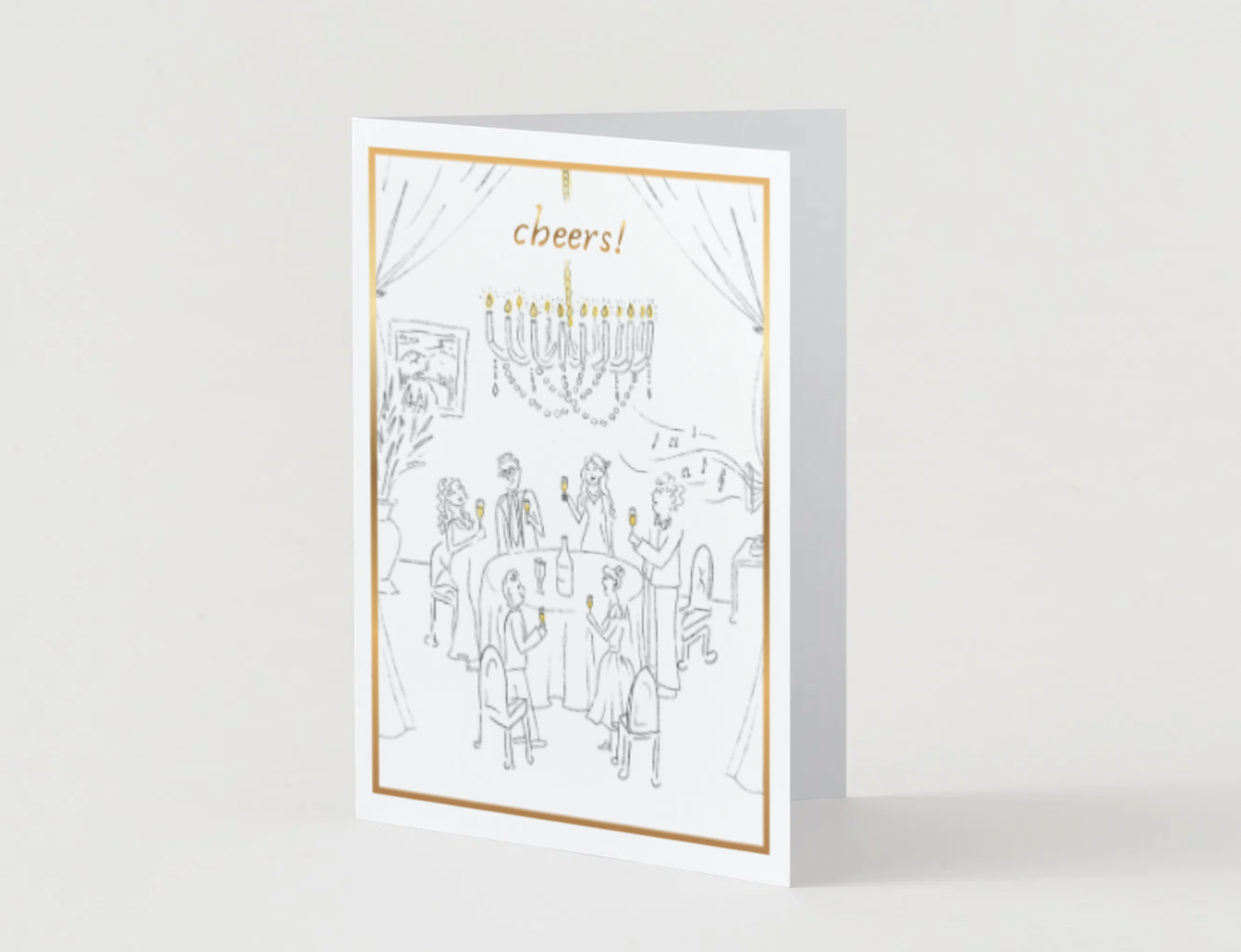 'Cheers' Gold Foil Celebration Card