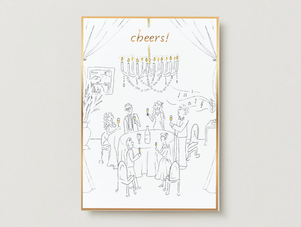 'Cheers' Gold Foil Celebration Card