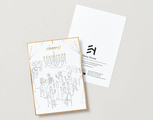 'Cheers' Gold Foil Celebration Card