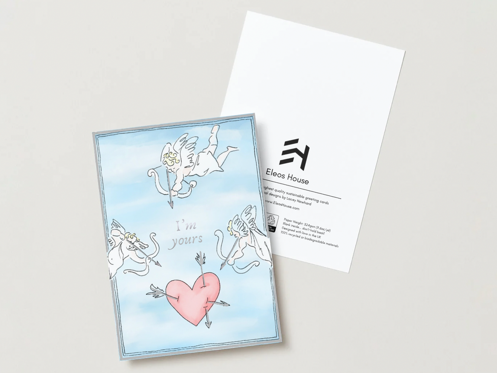 'I'm Yours' Silver Foil Valentine's Day Card