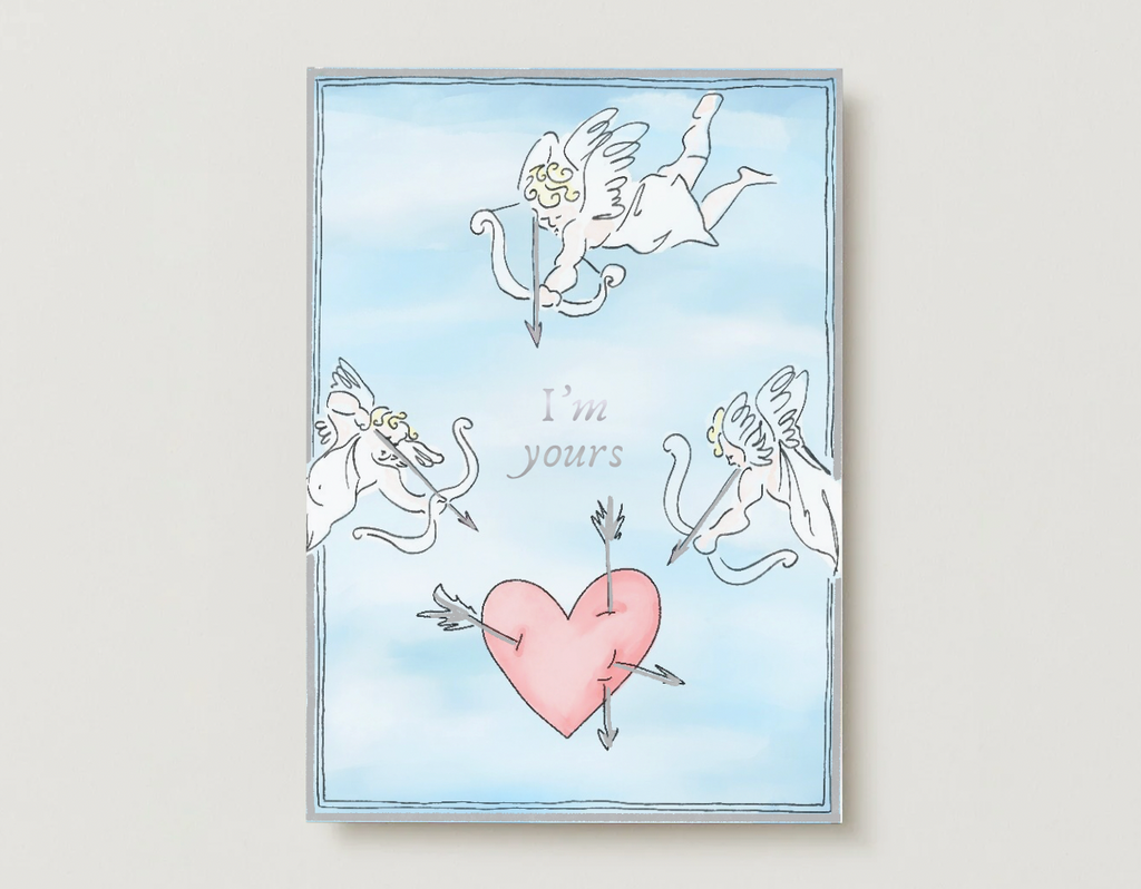 'I'm Yours' Silver Foil Valentine's Day Card