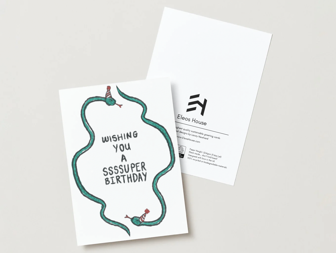 'Wishing You A Ssssuper Birthday' Greeting Card