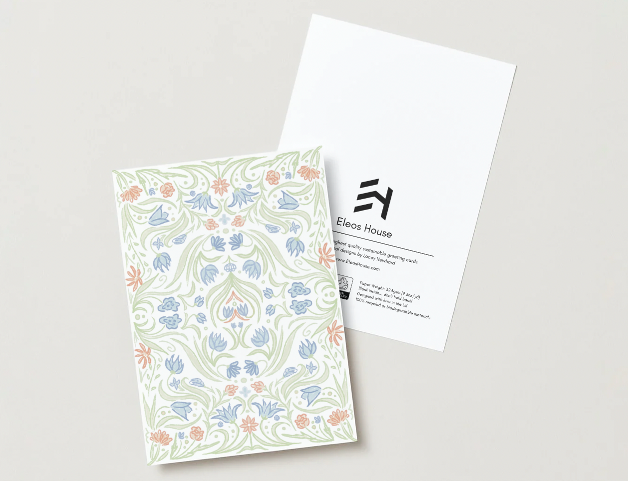 Ornate Floral Birthday Card (Blank)