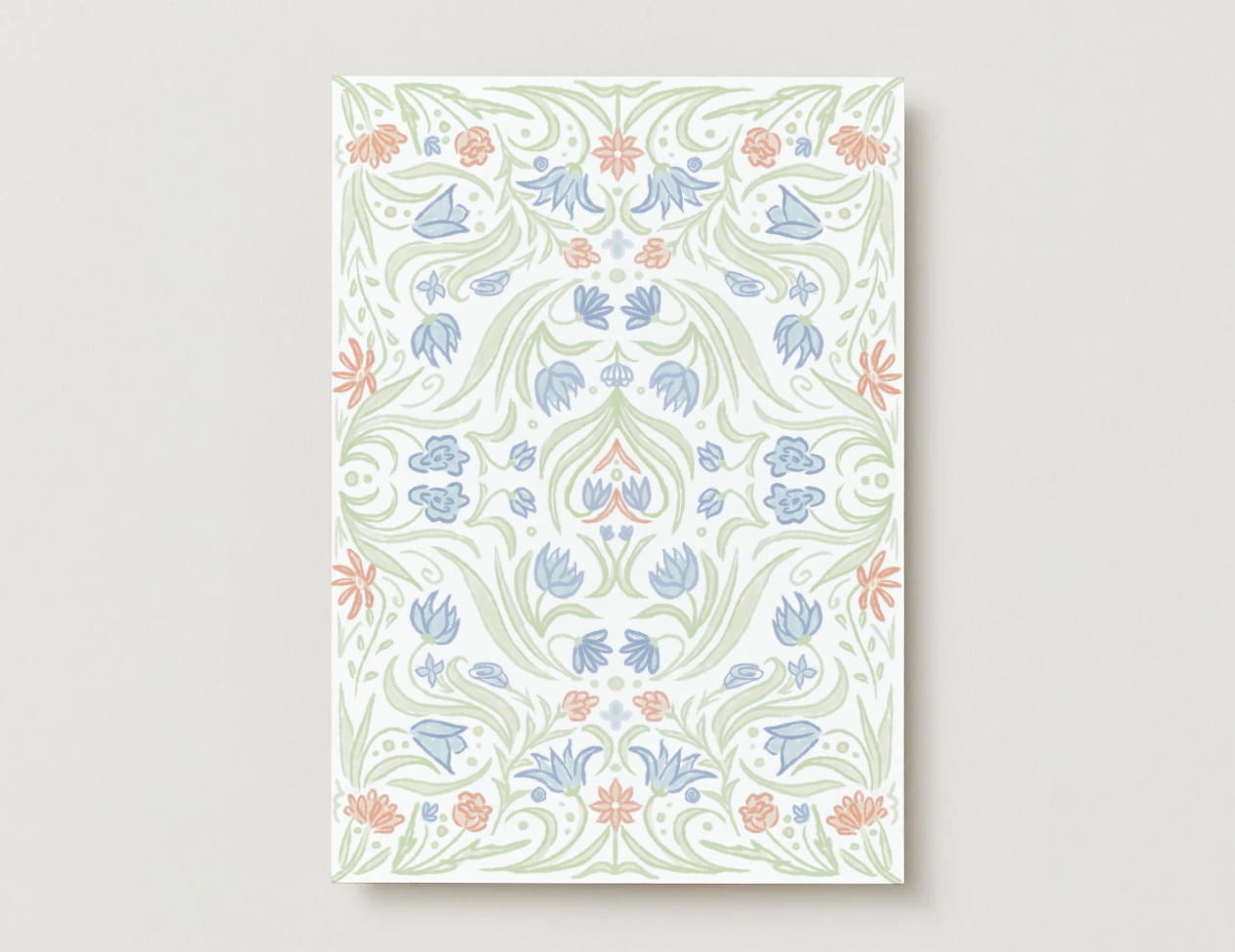 Ornate Floral Birthday Card (Blank)